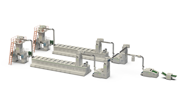 Máquina automática de reciclaje de residuos duros de alto rendimiento textil