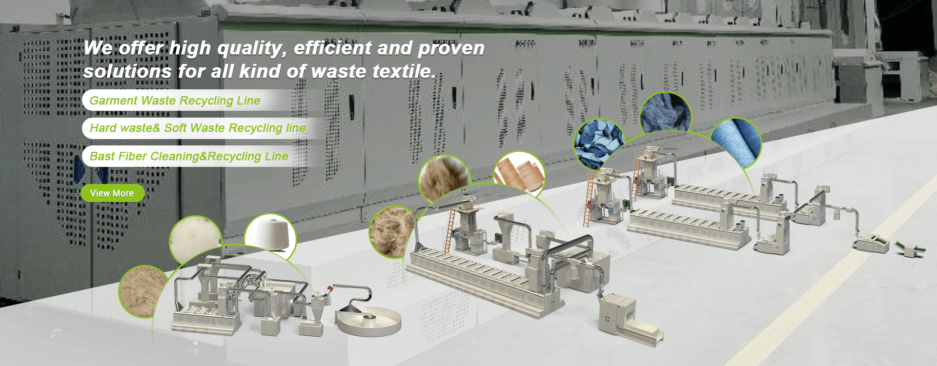 We Offer Solutions for waste textile